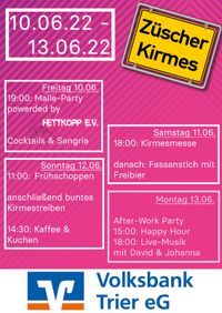 Kirmes in Züsch. 10. -13. juni auf dem Kirmesplatz.